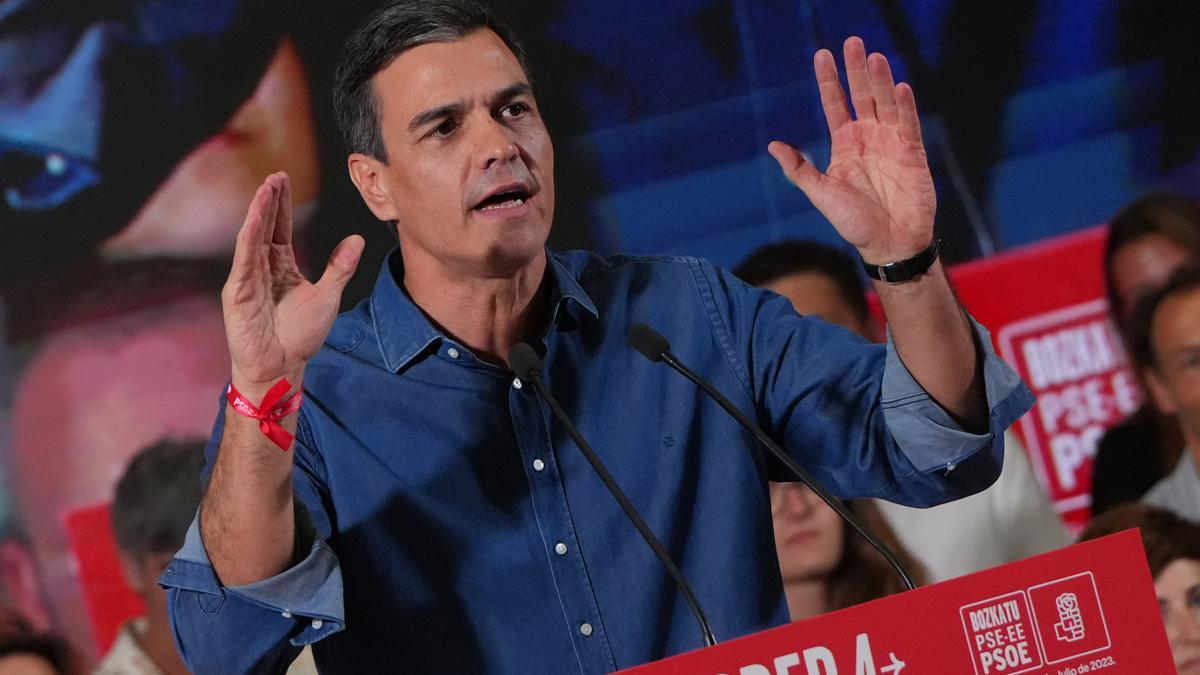 El presidente del Gobierno y candidato del PSOE a la reelección, Pedro Sánchez.