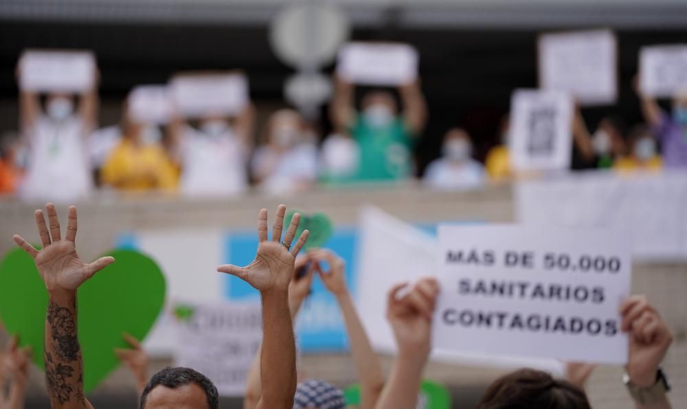 Protesta de sanitarios contra las privatizaciones.