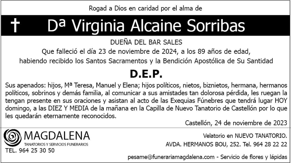 Dª Virginia Alcaine Sorribas