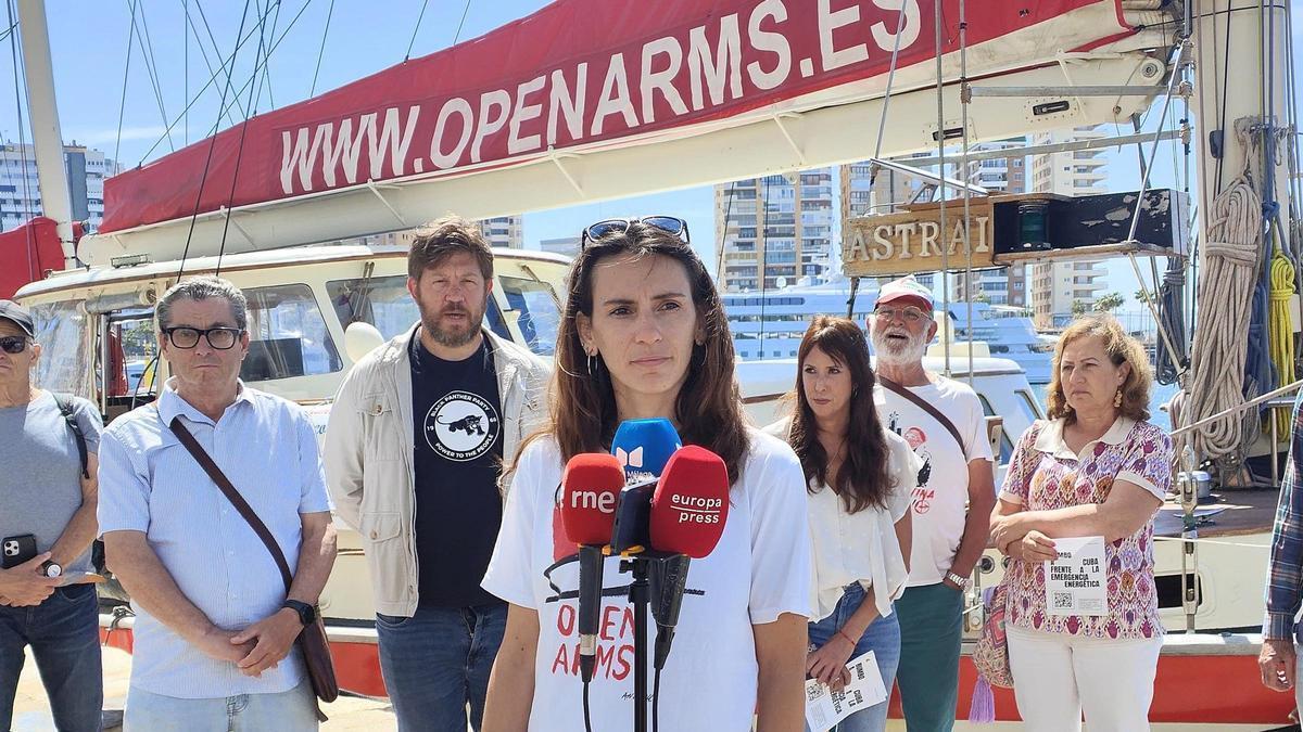 Rueda de prensa en Málaga de los tripulantes del 'Open Arms' rumbo a Cuba