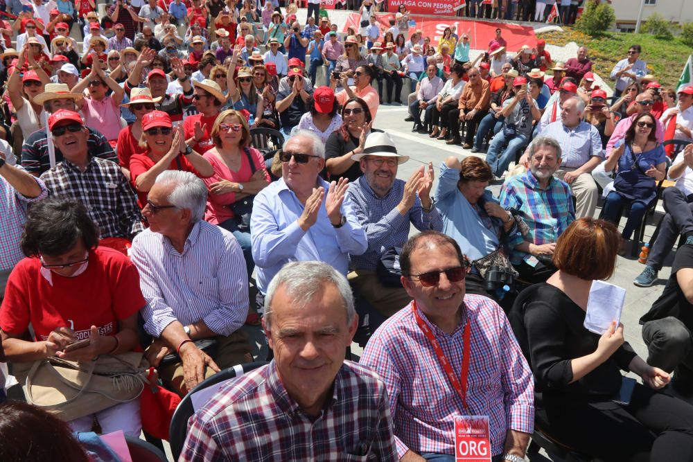 Pedro Sánchez, con los militantes en Cártama