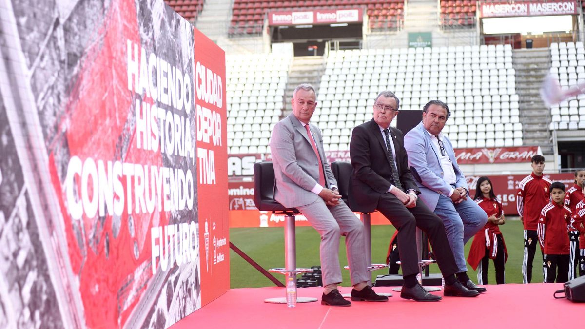 La presentación de la Ciudad Deportiva del Real Murcia, en imágenes