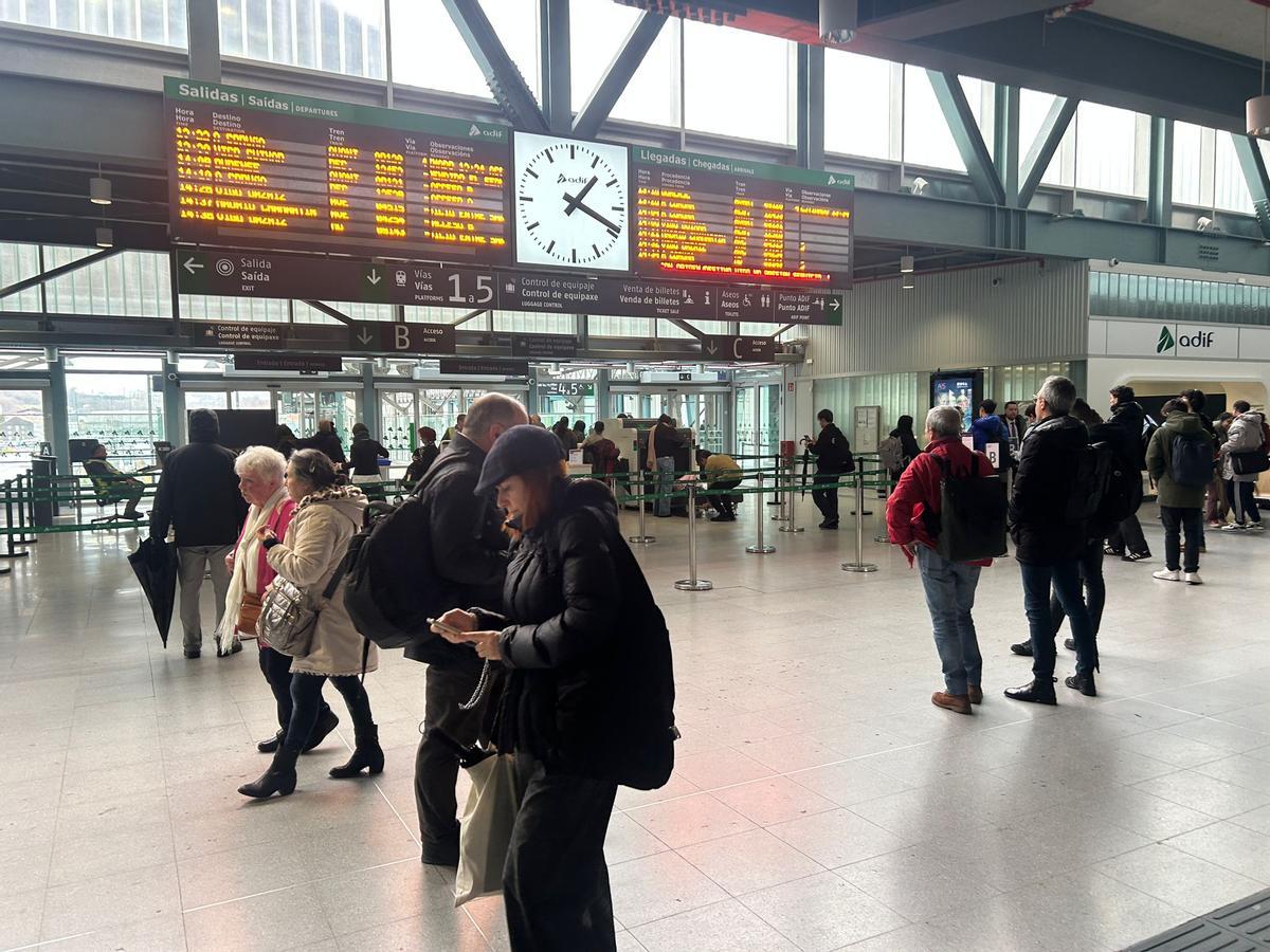 Estación de trenes de Santiago, este jueves