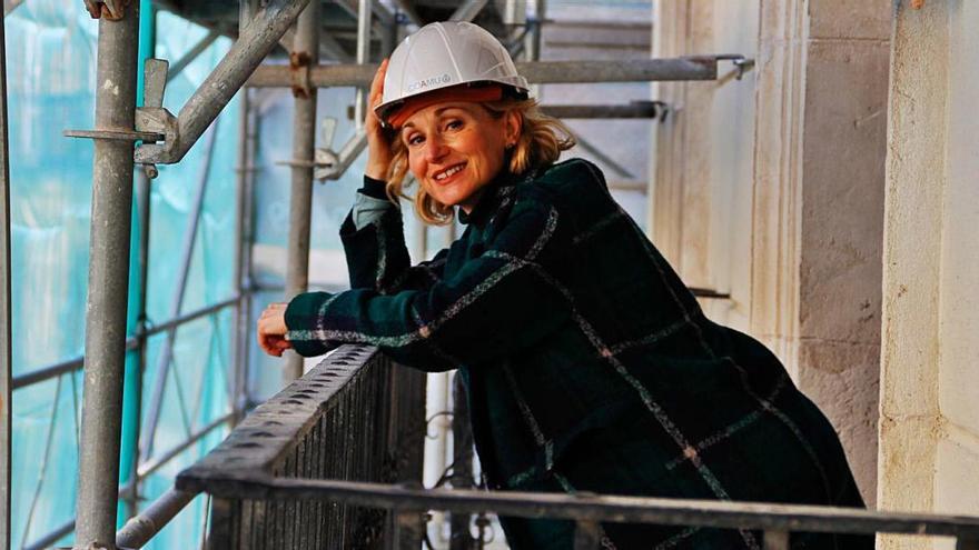 María José Peñalver, en la sede del Colegio de Arquitectos de la Región de Murcia, en plena restauración.