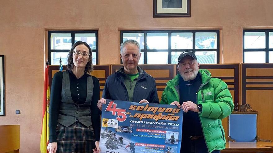 Rosa Fernández y Ramón Portilla, de &quot;Al filo de lo imposible&quot;, en la Semana de la Montaña del grupo &quot;Texu&quot;