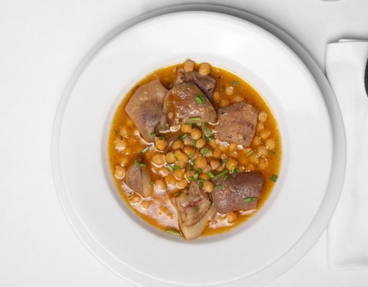 Garbanzos con careta, una de las recomendaciones de los platos de cuchara de El Ventorro.