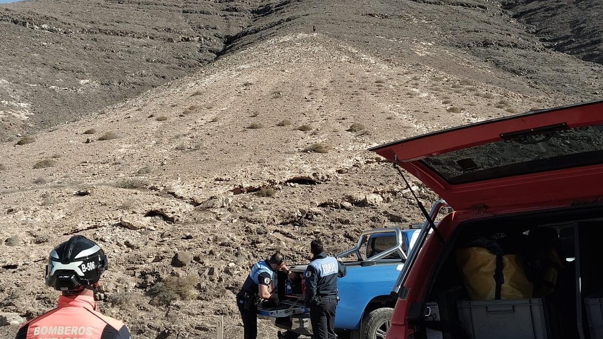 Rescatan a un senderista en una montaña entre Teguise y Famara.