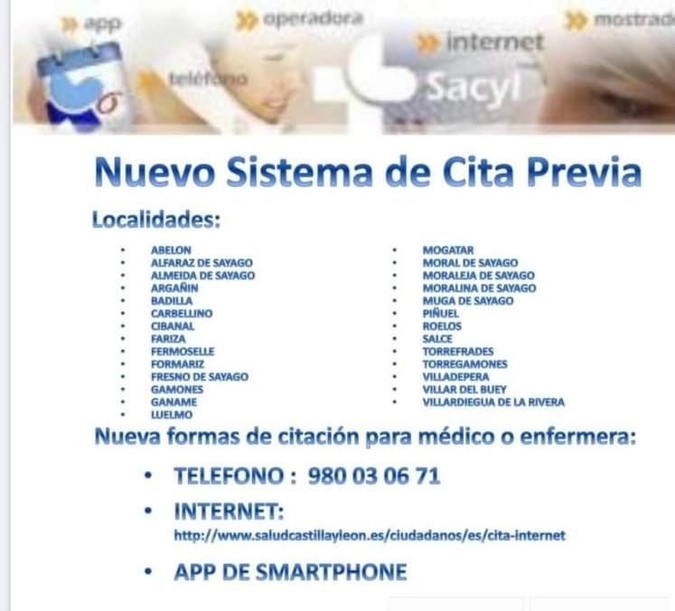 Ejemplo del nuevo sistema de cita previa de Sacyl