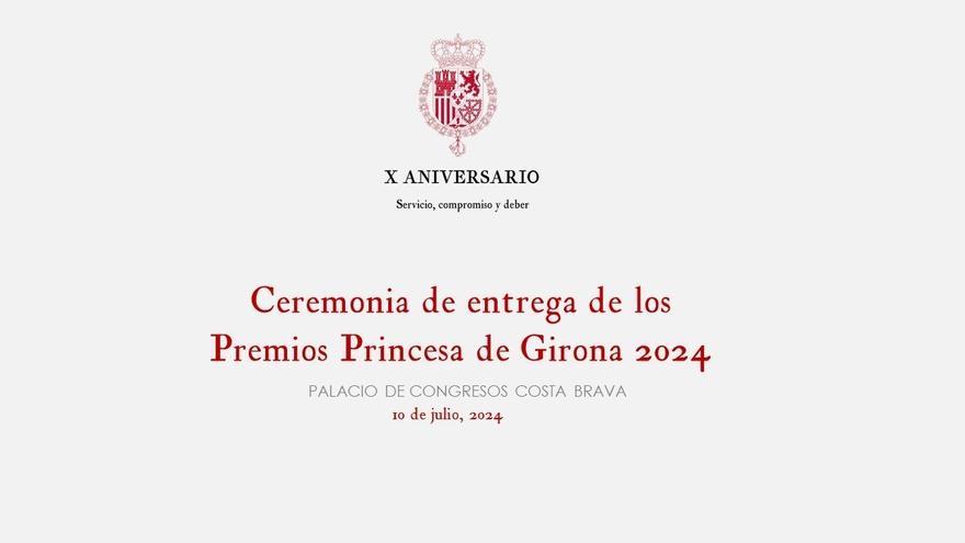 La ceremonia de entrega de los Premios Princesa de Girona 2024