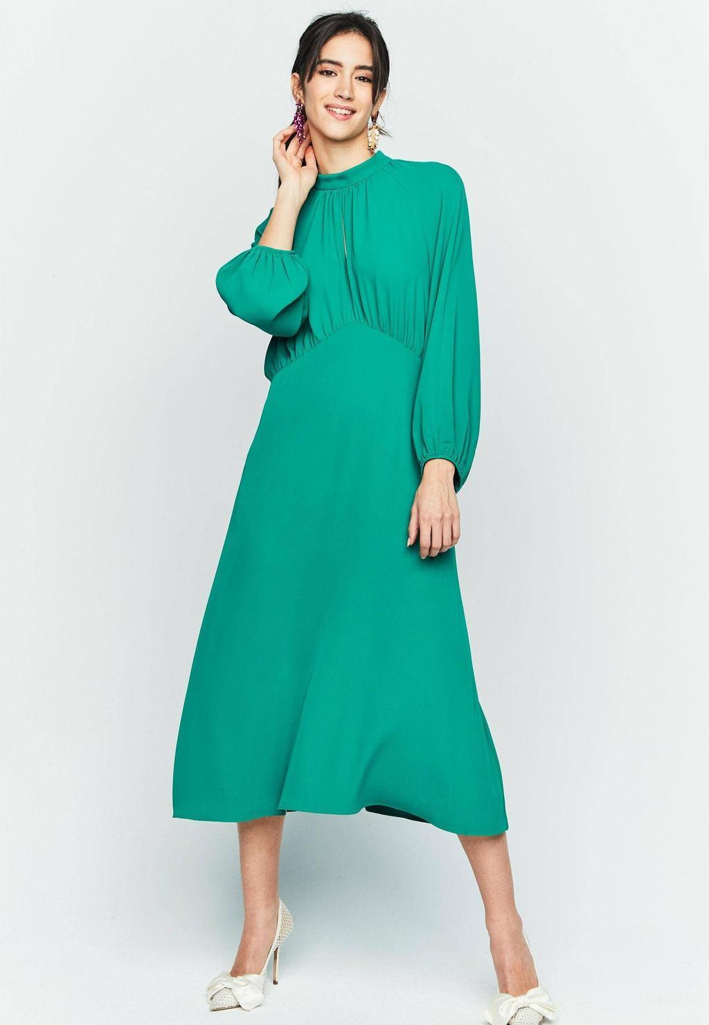 Vestido midi liso verde de Dándara