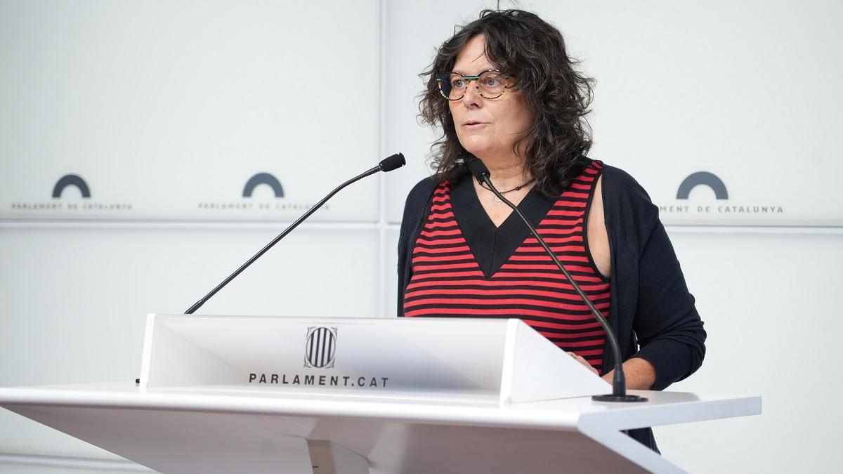 La diputada de la CUP Pilar Castillejo en el Parlament
