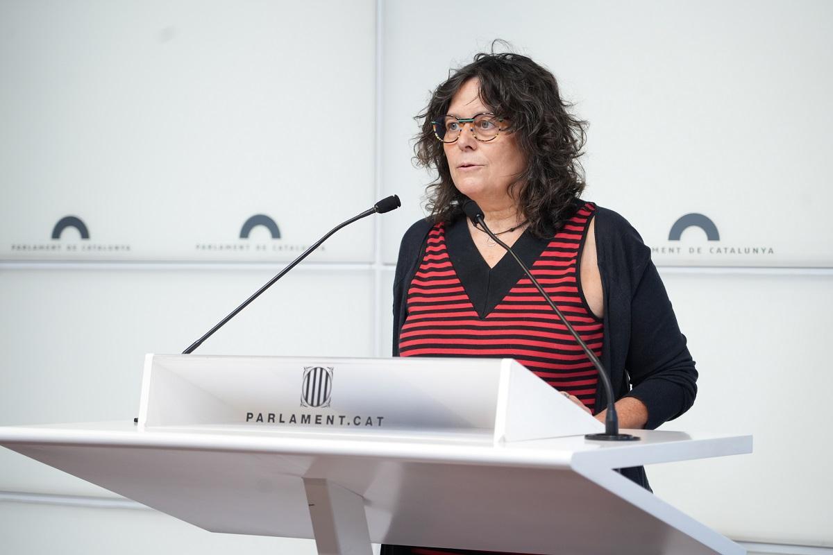 La diputada de la CUP Pilar Castillejo en el Parlament