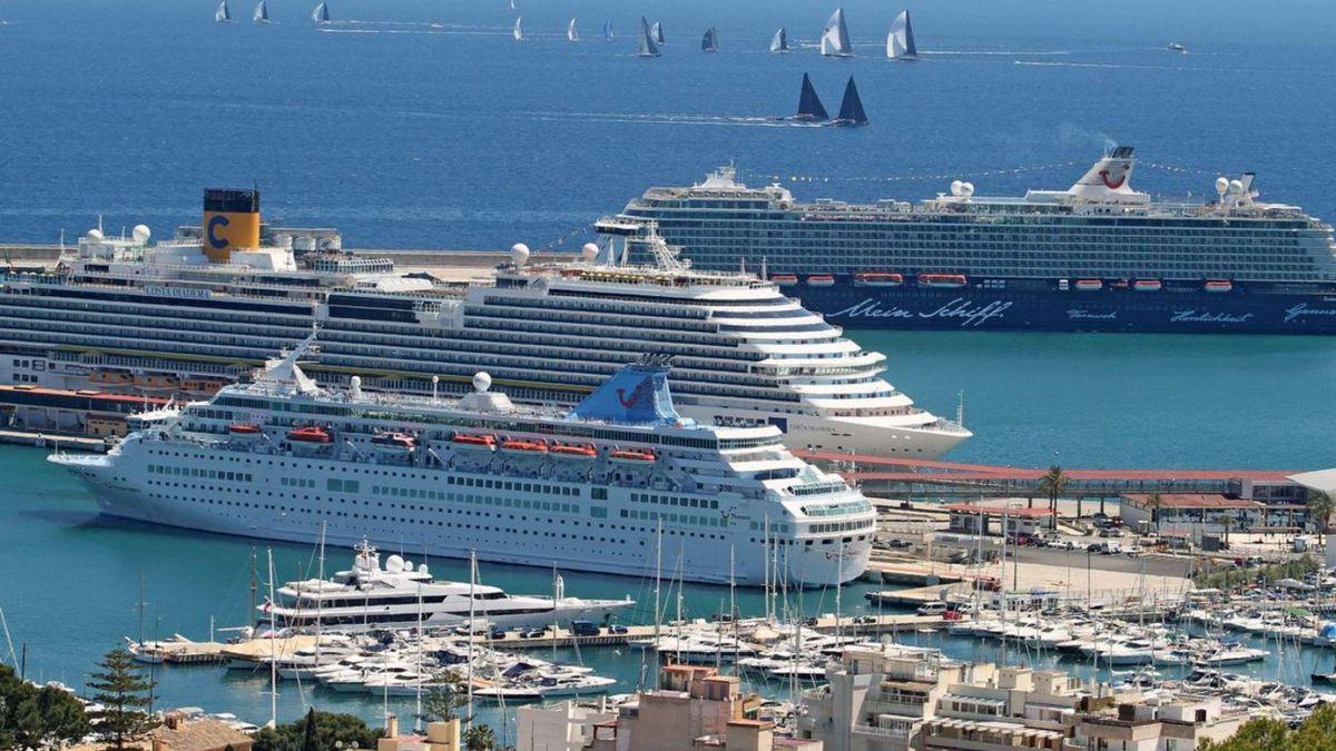 Seit 2022 dürfen nur noch drei Kreuzfahrtschiffe pro Tag in Palma anlegen.