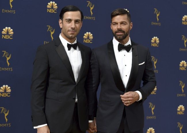 Ricky Martin y Jwan Yosef en los Emmy 2018
