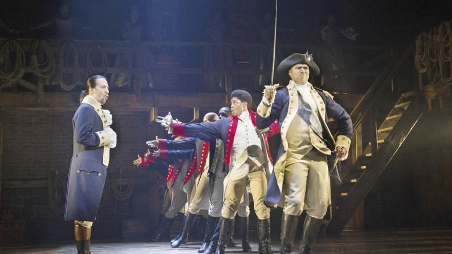 Un momento del musical &quot;Hamilton&quot;, que triunfa en Broadway. // FdV