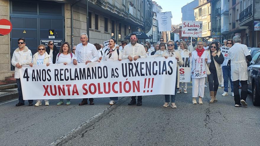 Las protestas por las urgencias de Moaña cumplen cuatro años