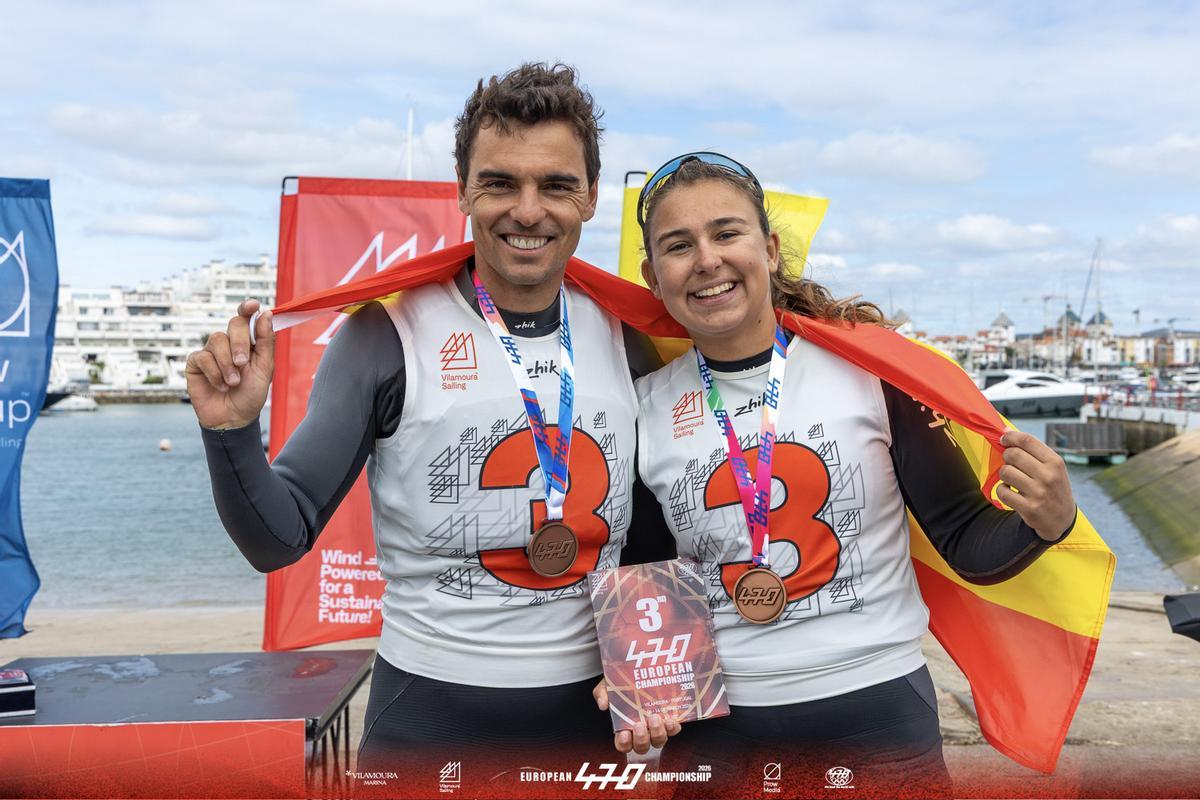 Jordi Xammar y Marta Cardona, con su bronce en el Europeo de 470 mixto