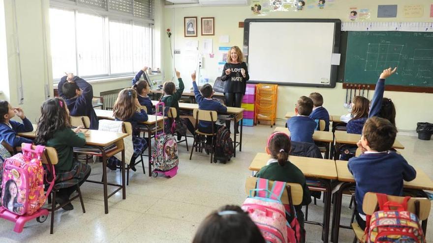 Aula de Primaria en un colegio de Murcia.