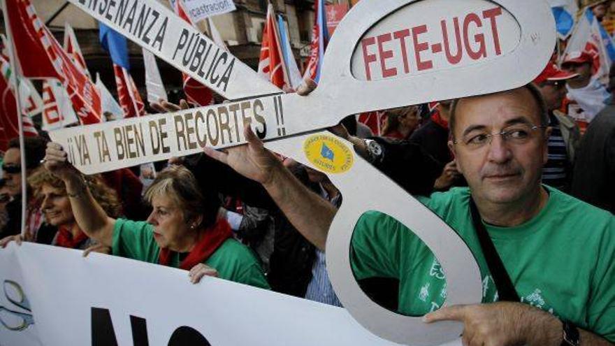 Docentes de toda España claman en Madrid contra los recortes