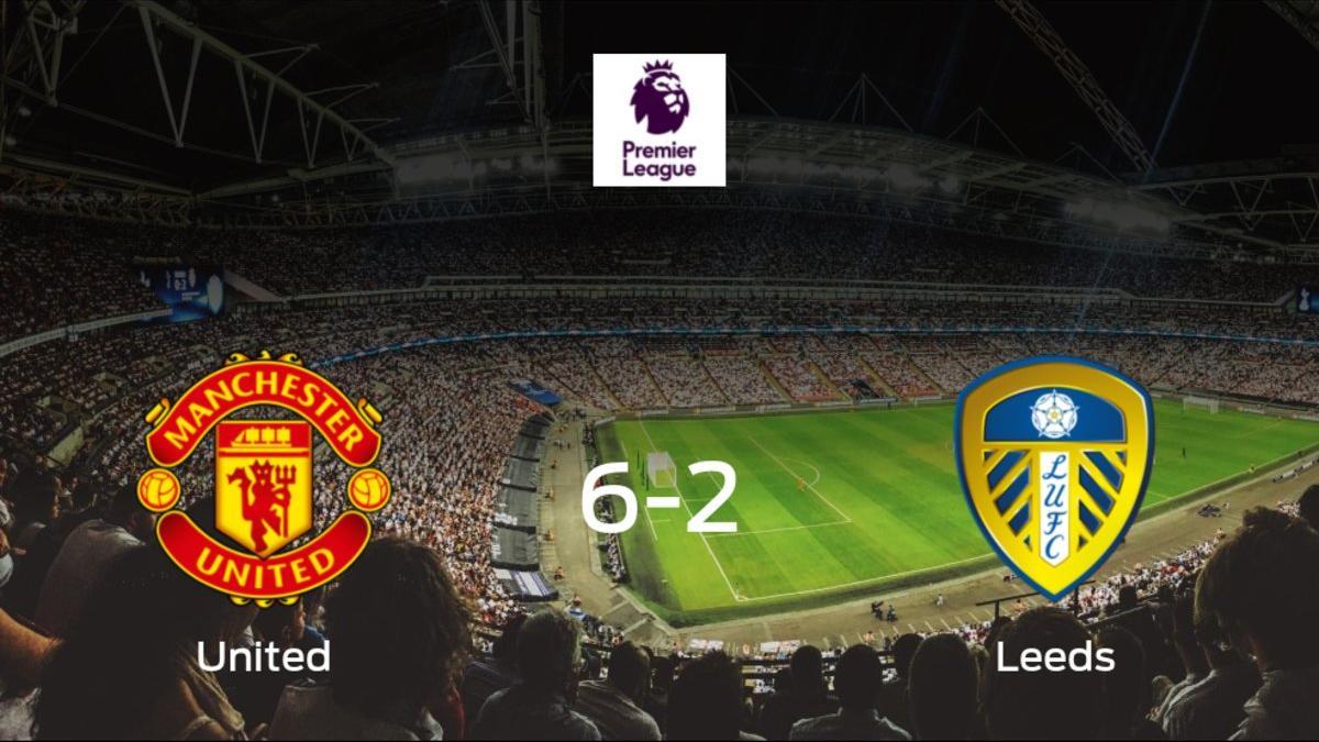 El Manchester United muestra su poderío tras golear al Leeds United (6-2)