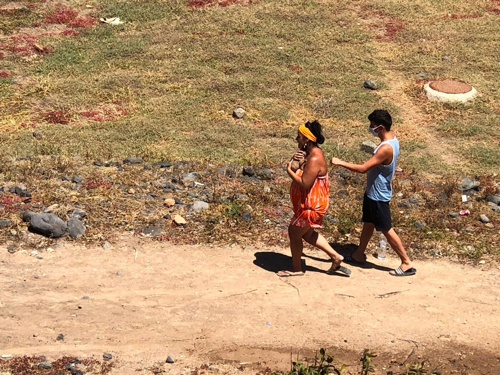 Incendio en una chabola en el Barranco de San Andrés, en Moya.