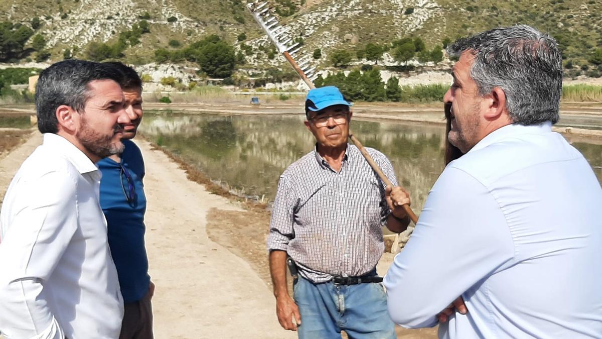 Visita del consejero Antonio Luengo a los arrozales