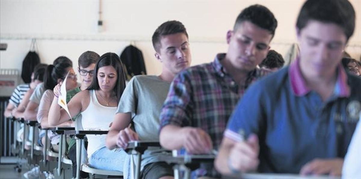 Pruebas de selectividad, el pasado 14 junio, en la UPC.