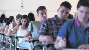 Pruebas de selectividad, el pasado 14 junio, en la UPC.