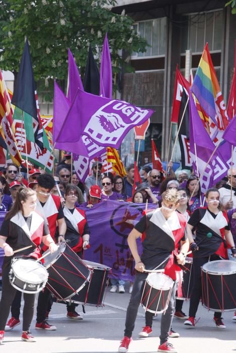 Manifestació del Primer de maig a Girona.