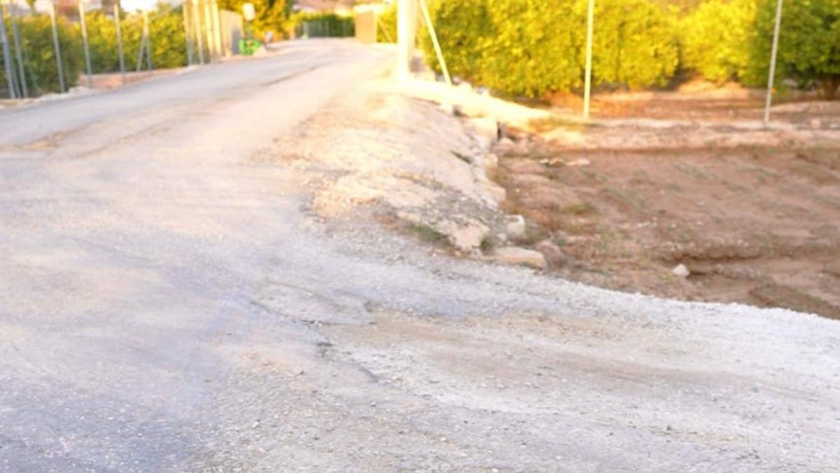 Estado de los carriles de huerta de Cobatillas.