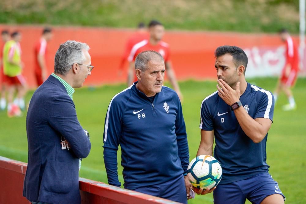 Entrenamiento del Sporting, viernes