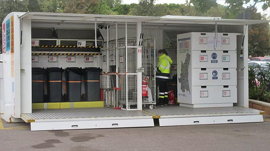 Ecoparque móvil, instalado ayer nuevamente. | V.R. SANCHO