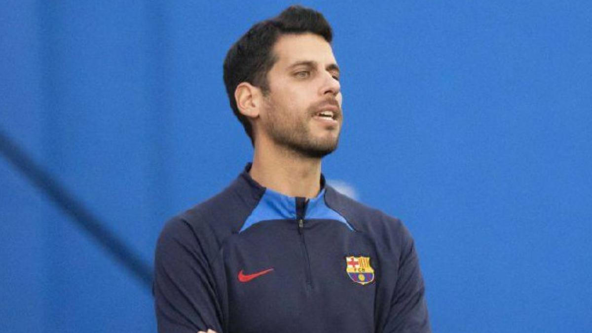 Albert Puig, técnico del Infantil B del Barça