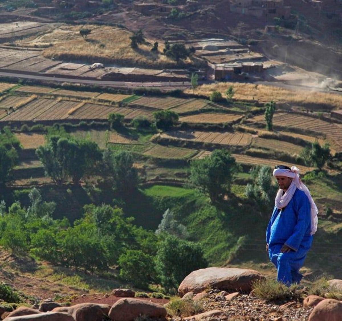 Vista del valle de Tizi Ihnache desde el campamento.