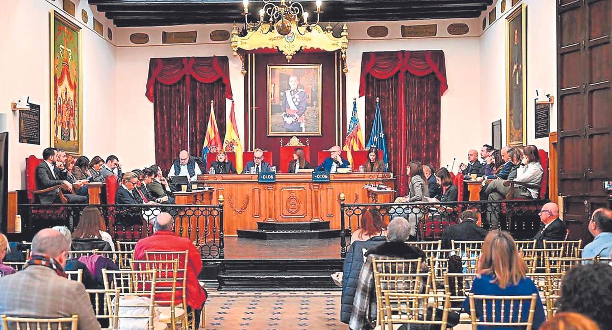 El pleno municipal que se celebró el pasado 26 de enero en el Ayuntamiento de Elche, que fue el primero de este año.
