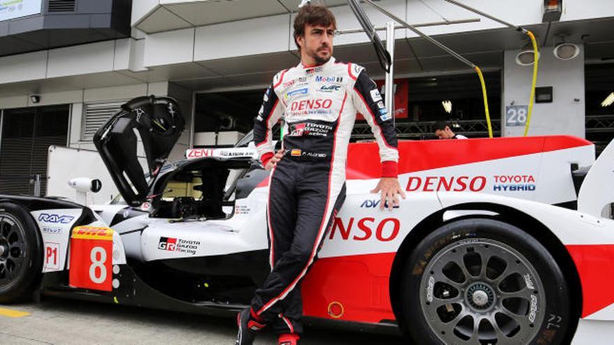 Fernando Alonso, en el circuito de Fuji