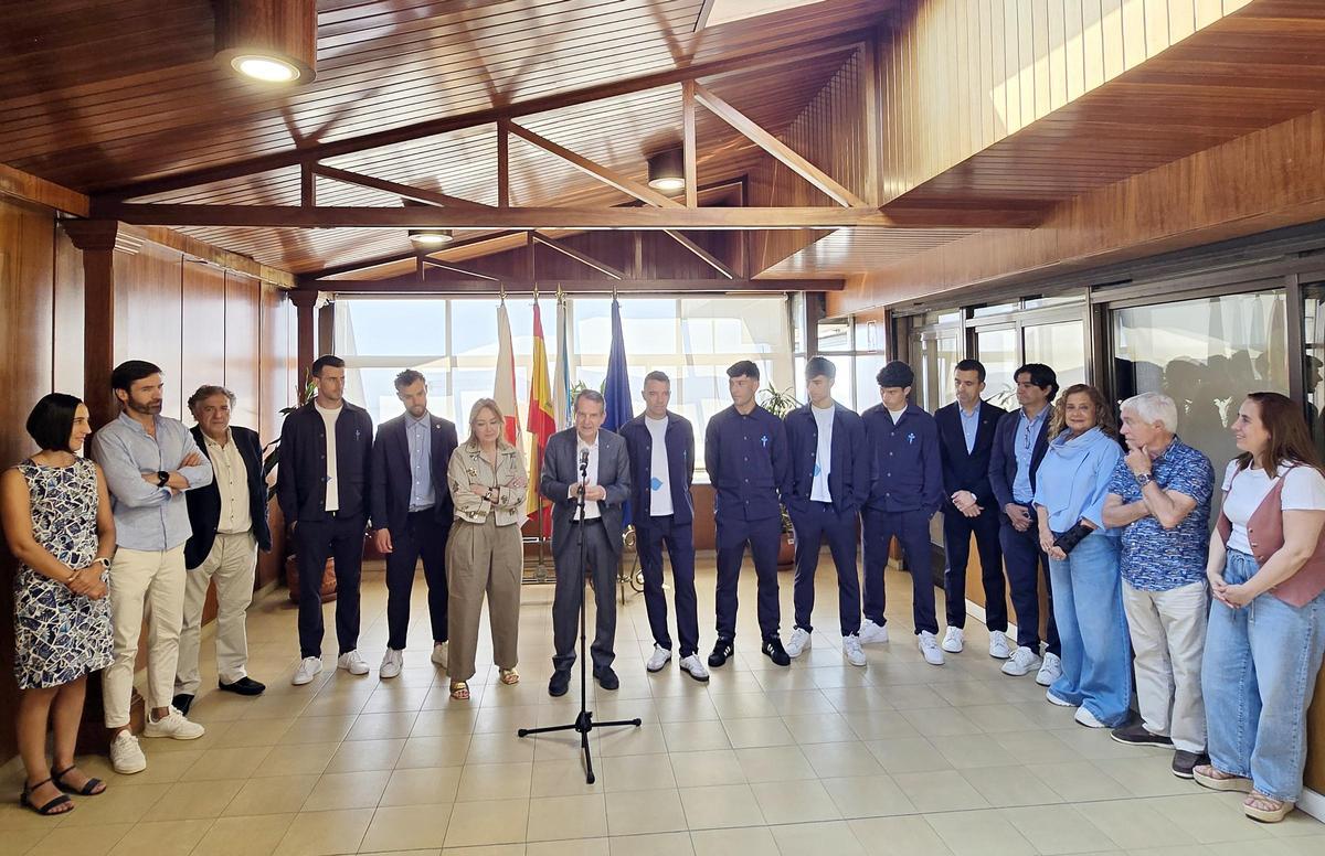 Recibimiento del Celta en el Concello de Vigo por su gran campaña