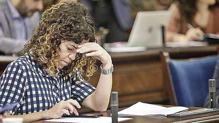 La consellera de Hacienda, Rosario SÃ¡nchez, ayer en el Parlament.