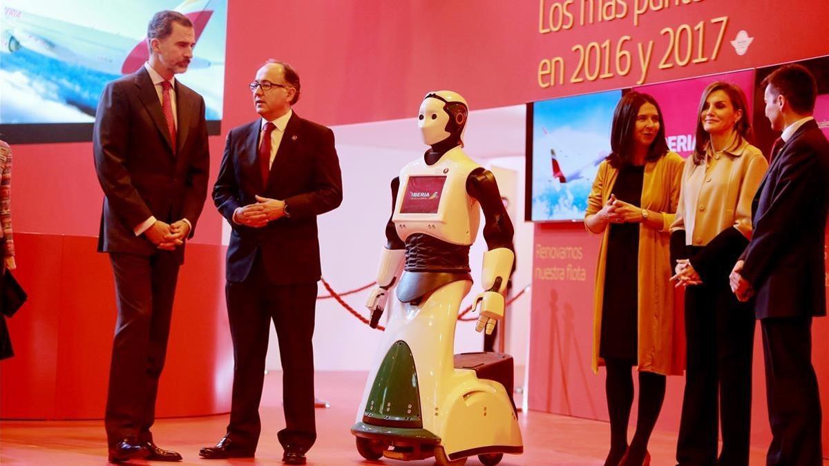 Los Reyes en la inauguración de Fitur en 2018