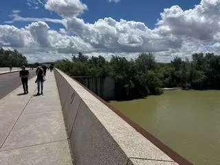 Seprona y Emacsa analizan una mancha de origen desconocido aparecida en el río Guadalquivir a su paso por Córdoba