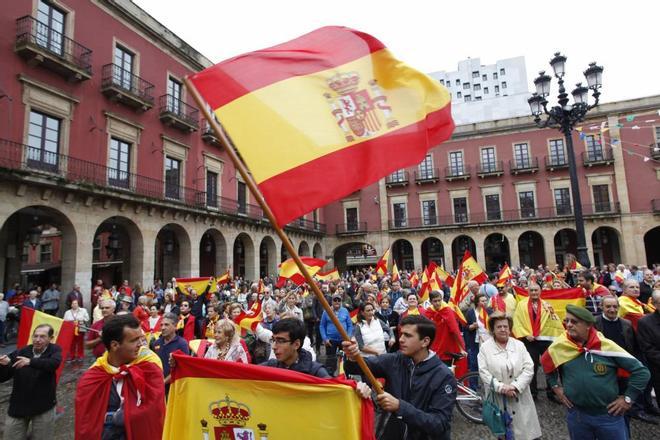 Manifestación en Gijón por la unidad de España