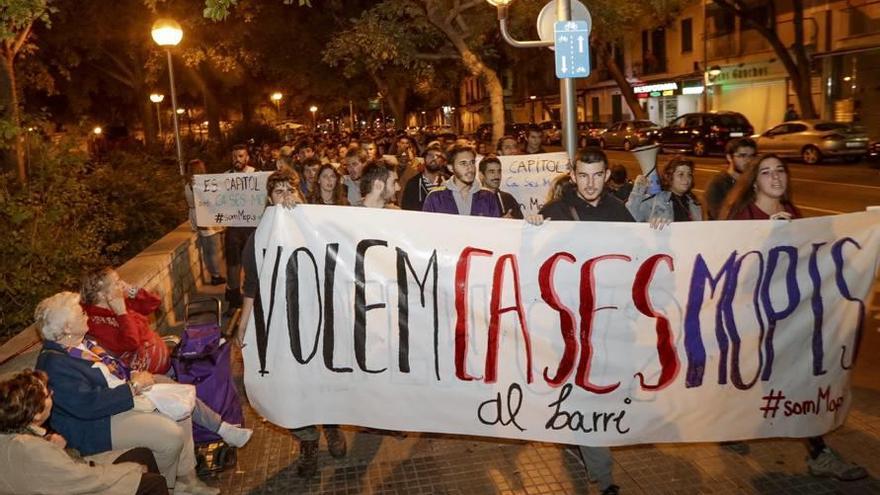 Protesta tras el desalojo de la plaza Fleming