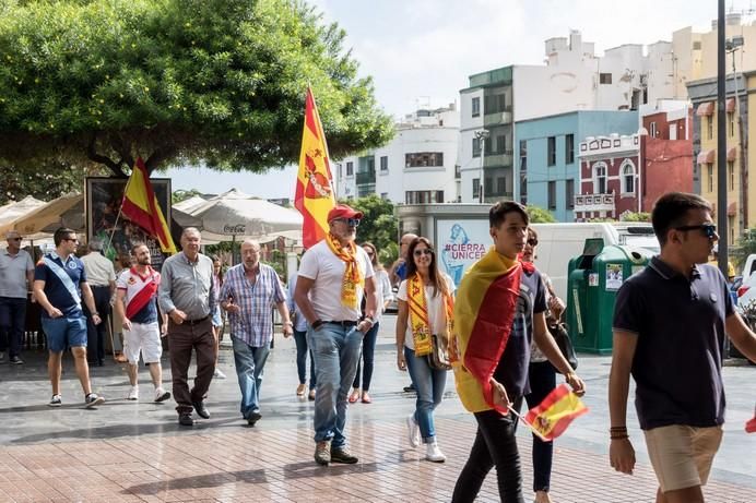 Manifestación en la capital grancanaria en contra del referéndum catalán