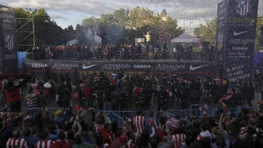 Celebración del Atlético de Madrid por la Copa del Rey