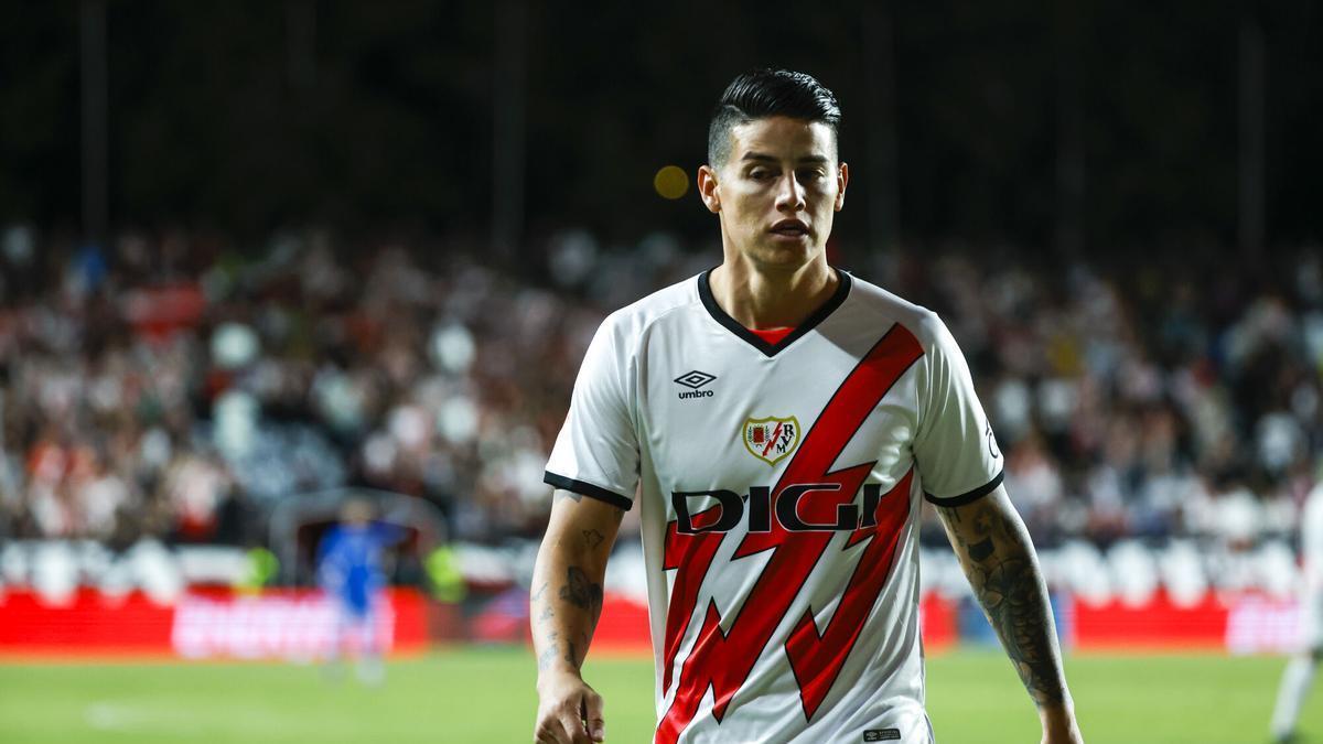 James Rodríguez, con el Rayo Vallecano.