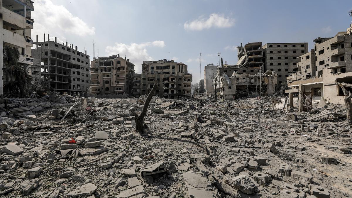 Devastación en Gaza.