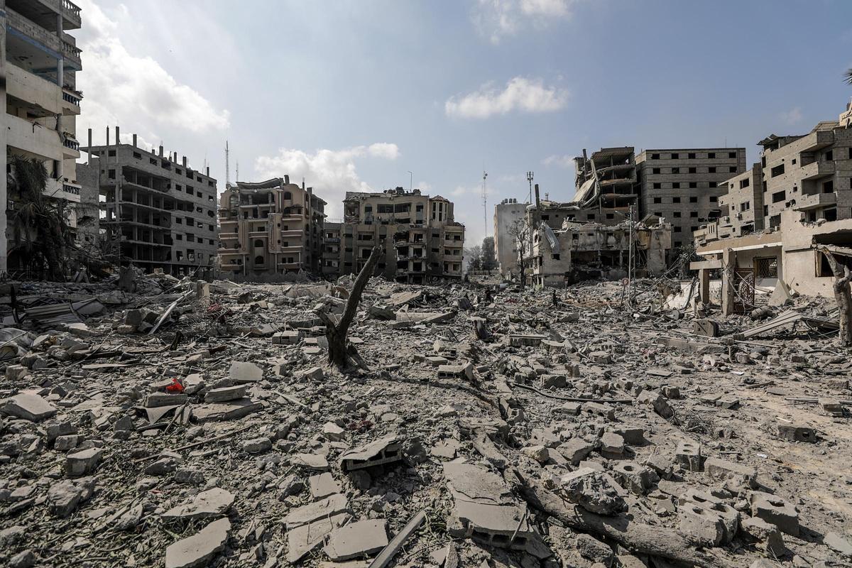 Devastación en Gaza.