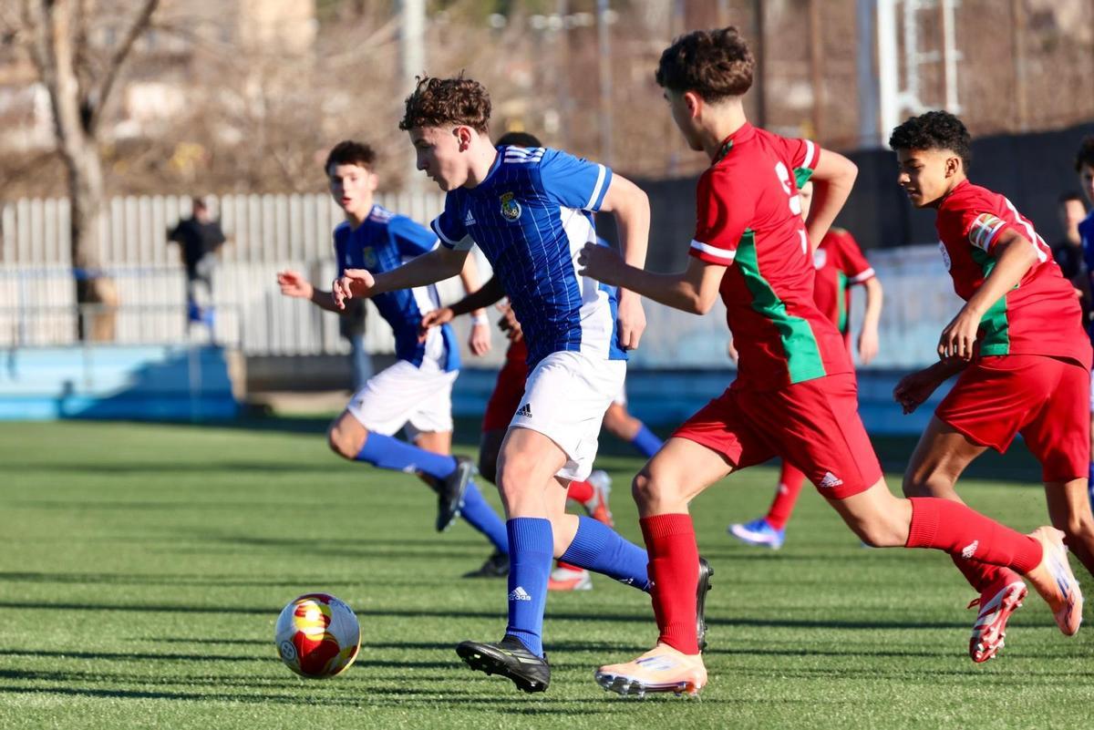 Un momento del partido entre Aragón y País Vasco sub-16.