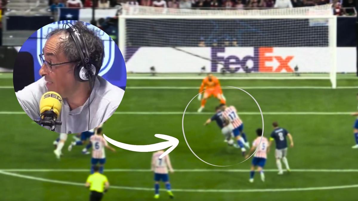 Iturralde, exárbitro, sobre el penalti al delantero sueco en la primera mitad