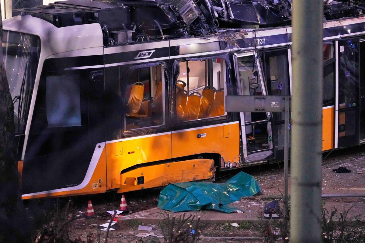 Accidente de tranvía en Milán.